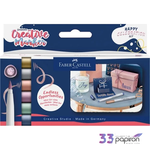 Faber-Castell filctoll készlet ecsethegy / 6 darabos