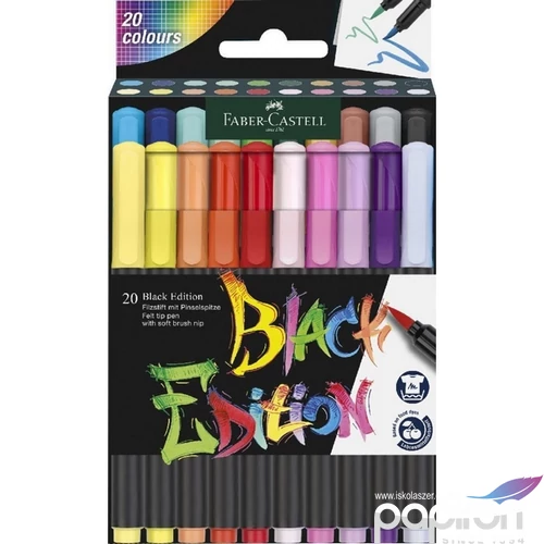 Faber-Castell filctollkészlet 20db-os, Black Edition fekete test