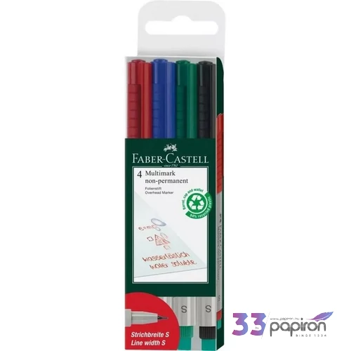 Faber-Castell Fóliaíró filctollkészlet 4db-os S-es heggyel 152404
