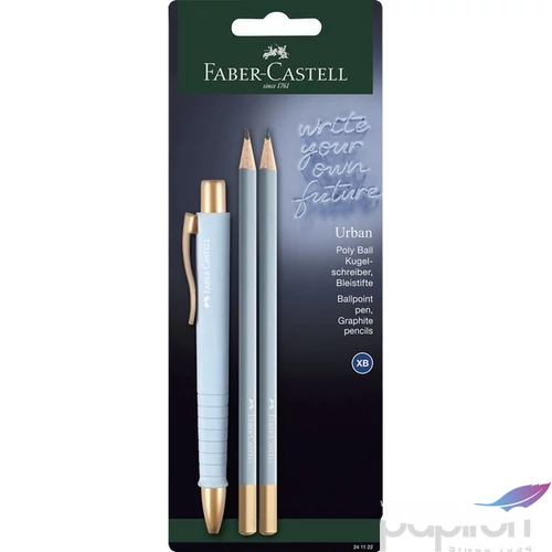 Faber-Castell golyóstoll 1db-os POLY BALL Urban XB-s heggyel 2db grafitceruza Urban B égkék BL. 2024