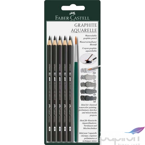 Faber-Castell grafitceruza Akvarell grafitceruza 5db + ecset. 117897