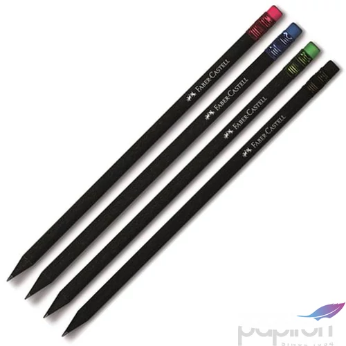 Faber-Castell grafitceruza fekete testű, vegyes színű radírvéggel