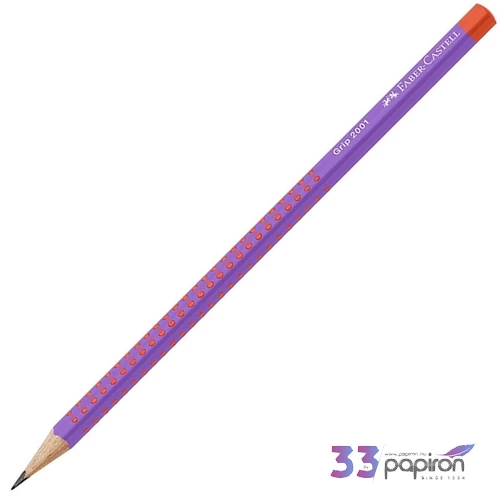 Faber-Castell Grafitceruza háromszögletű GRIP 2001 B lila-piros testszín 117005