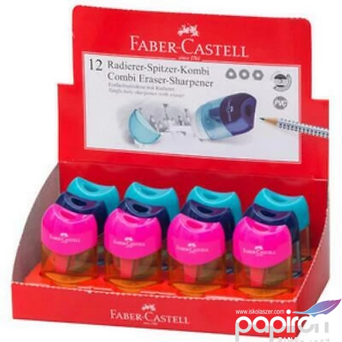 Faber-Castell hegyező hegyező+radír kombi mini trendi színek . prémium minőségű termék 183604