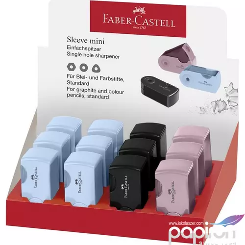 Faber-Castell hegyező SLEEVE mini Harmónia színek 2024 (égkék fekete,rózsa árnyékok)