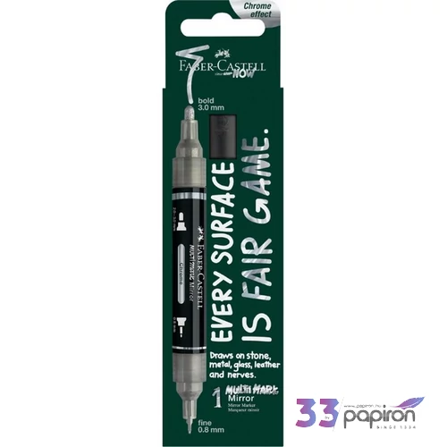 Faber-Castell Kétvégű tükör effekt marker MULTIMARK 551 króm bliszterben 185961