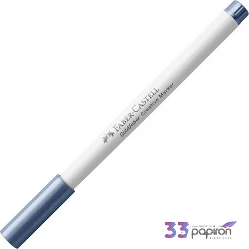 Faber-Castell Kreatív filctoll C-s vágott kalligrafikus heggyel CREATIVE STUDIO 553 metál kék 160953
