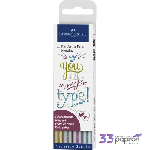Faber-Castell művész filc 4-es PITT szett 4db 1,5mm metál színek AG-művészfilc 167304