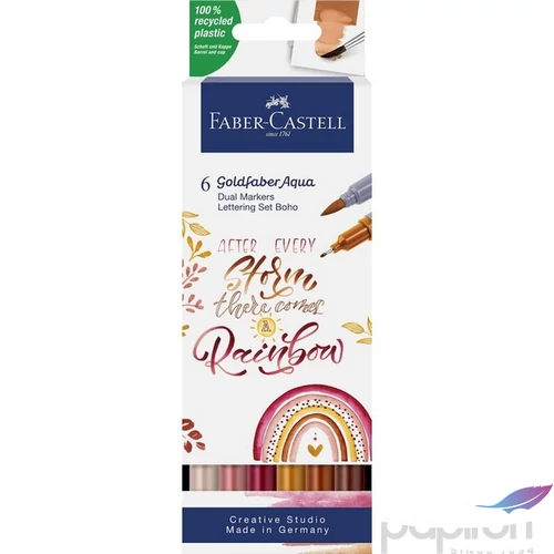 Faber-Castell művész filctoll Ag-Kétvégű Aquarell 6Db-Os GOLDFABER AQUA "BoHo