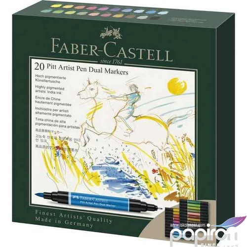 Faber-Castell művész filctoll Ag-Kétvégű Készlet 20Db-Os Pitt 