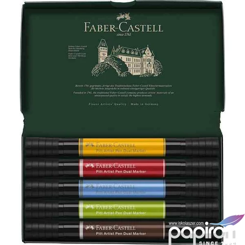 Faber-Castell művész filctoll Ag-Kétvégű Készlet   5Db-Os Pitt