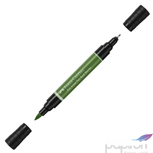 Faber-Castell művész filctoll Ag-Kétvégű Pitt 167 Olivazöld 