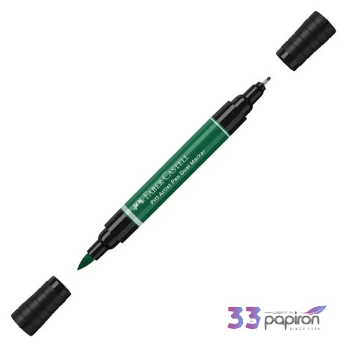 Faber-Castell művész filctoll Ag-Kétvégű Pitt 264 Sötét phthalo zöld 162164