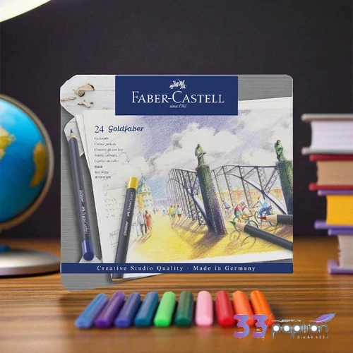 Faber-Castell művészceruza 24db-os AG-ceruza Goldfaber fém dobozban 114724