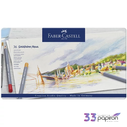 Faber-Castell művészceruza 36db AG-ceruza Goldfaber Akvarell fém dobozban 114636