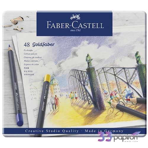 Faber-Castell művészceruza 48db AG-ceruza Goldfaber fém dobozban 114748