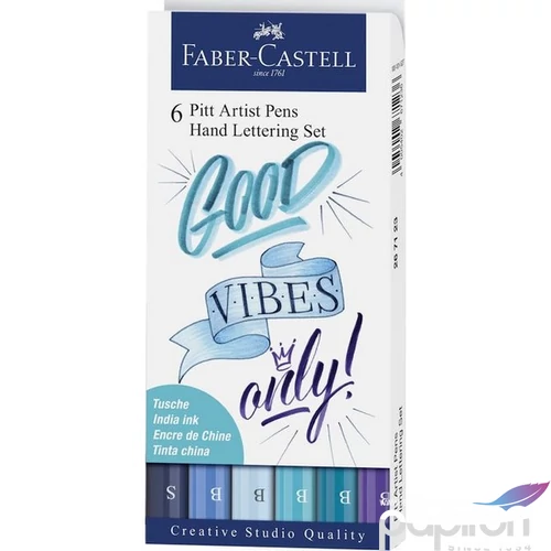 Faber-Castell művészfilc szett 6db kék árnyalatai Kalligrafikus 267123