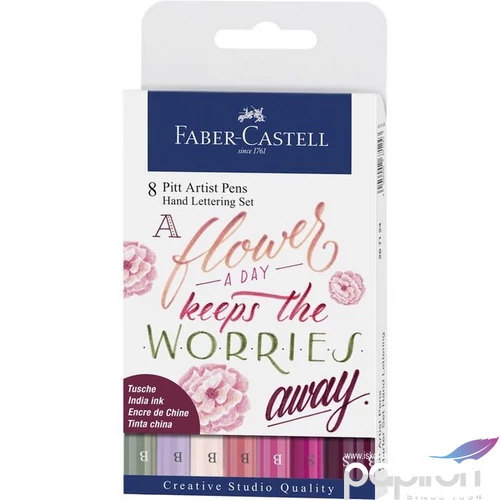Faber-Castell művészfilc szett 8db rózsaszín árnyalatai Kalligrafikus 267124