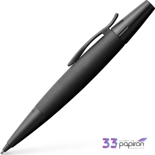 Faber-Castell nyomósiron FC-Töltőceruza E-motion galvanizált alum inium test Pure Black csavar mechanikáva