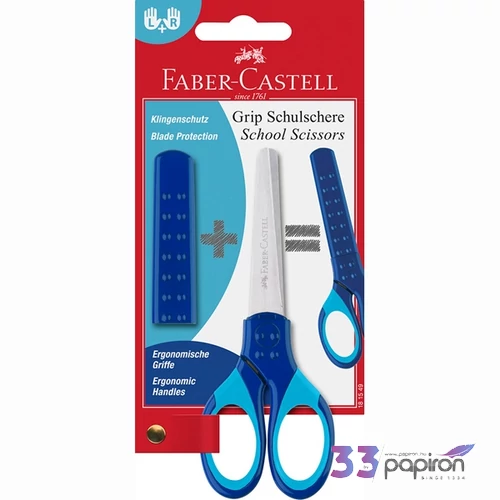 Faber-Castell Olló kék iskolai olló Grip blister 181549