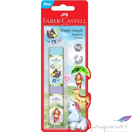 Faber-Castell Radír PVC-free FC-Radír 2db-os VIDÁM DZSUNGEL prémium minőségű termék 188737