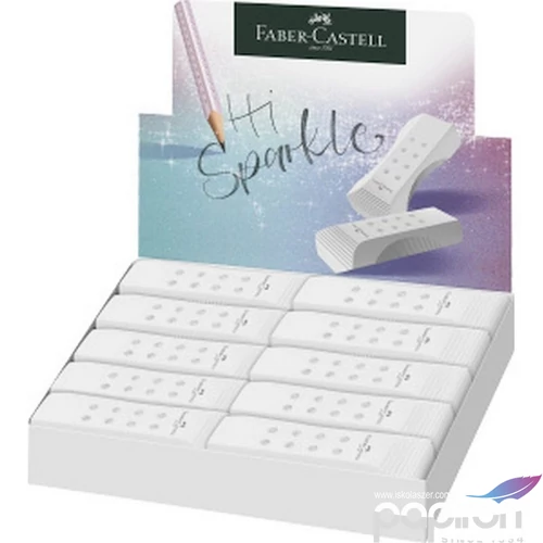 Faber-Castell radír Rollon Sparkle Pvc Mentes Fehér 2023