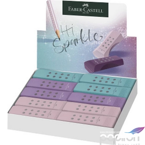 Faber-Castell radír Rollon Sparkle Pvc Mentes Vegyes Szín 2023 (rózsaszín,lila,óceánkék)
