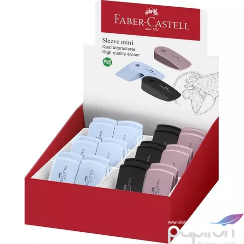 Faber-Castell radír SLEEVE mini Harmónia színek 2024 4 műanyag tartóban
