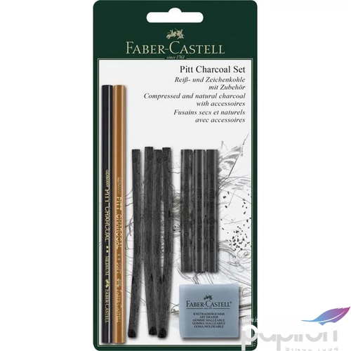 Faber-Castell szénceruza Pitt faszén készlet 10db blister. AG-Pitt 112996