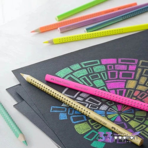 Faber-Castell színes ceruza 12db Grip pasztell, neon, metál Grip 201569