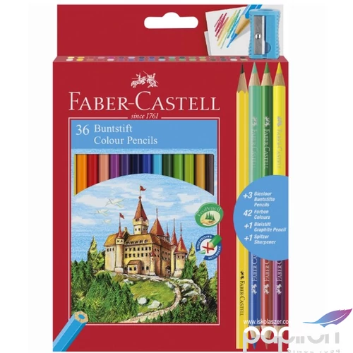 Faber-Castell színes ceruza 36+3 +1 darabos. vár várak törésállóheggyel 110336