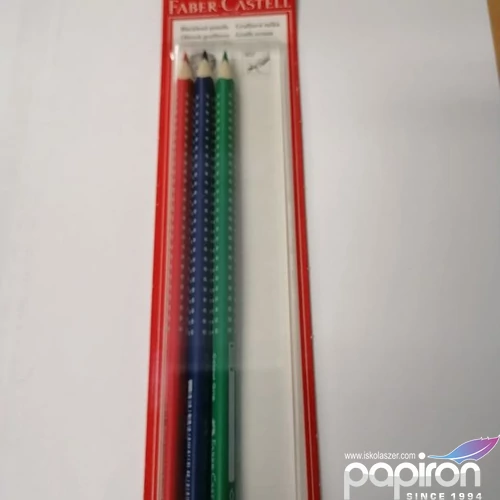 Faber-Castell színes ceruza 3db-os szett, piros kék zöld Grip 2001