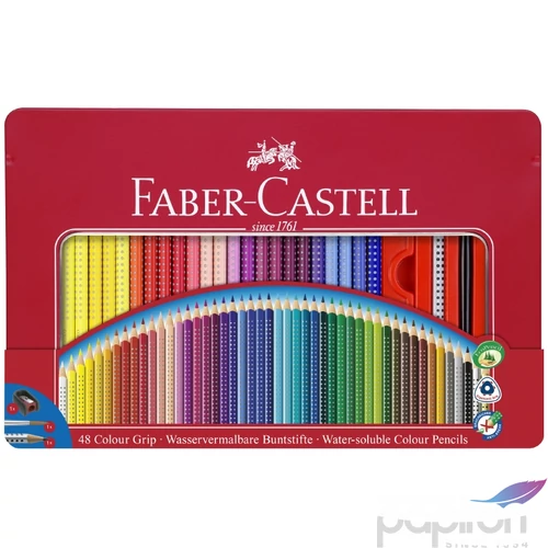 Faber-Castell színes ceruza 48db Grip Akvarell fémdobozos 112448 grafitceruza+ecset+hegyező 112448