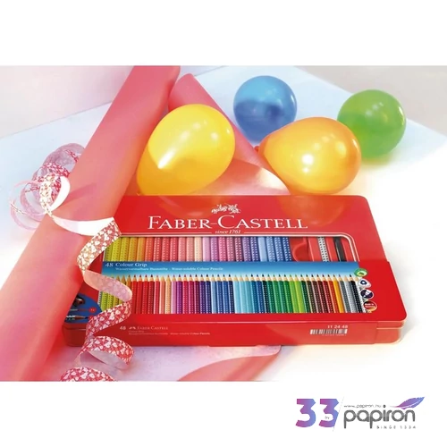 Faber-Castell színes ceruza 48db Grip Akvarell fémdobozos 112448 grafitceruza+ecset+hegyező 112448