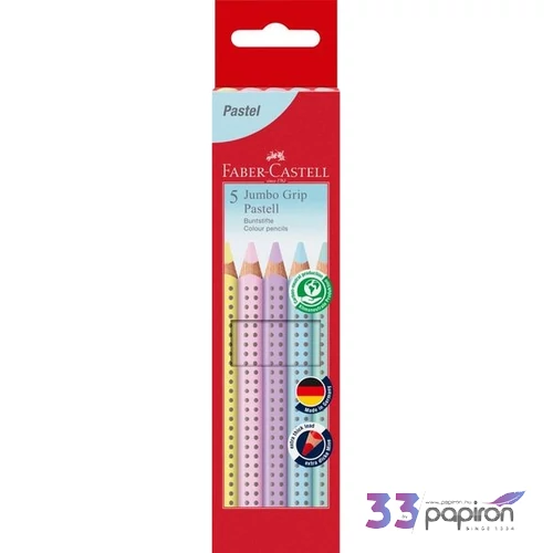 Faber-Castell színes ceruza 5db-os, Grip Jumbo pasztell színek háromszögletű