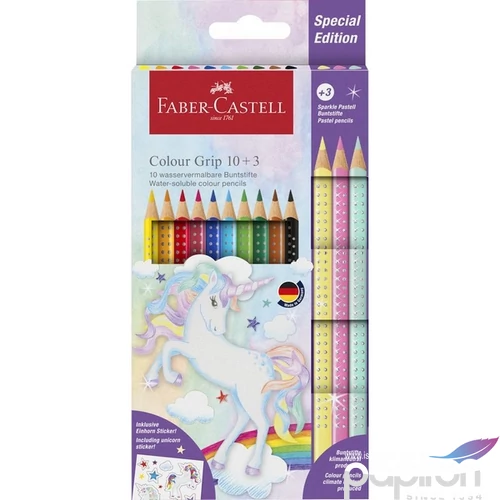 Faber-Castell színes ceruza 10+3Db-Os Grip Unikornis 2023