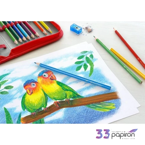 Faber-Castell Színesceruza készlet 18+4+2db-os háromszögletű Junior papagáj (18db alap  201597