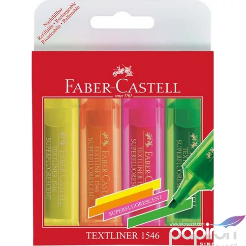Faber-Castell szövegkiemelő 4db Textliner 1546 superfluor Highlighter. 154604