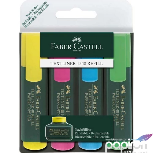 Faber-Castell szövegkiemelő 4db Textliner 1548 paper/copy/fax Highlighter. 154804