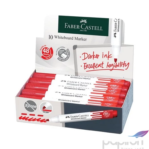 Faber-Castell táblafilc W20 kerek hegyű piros 254021