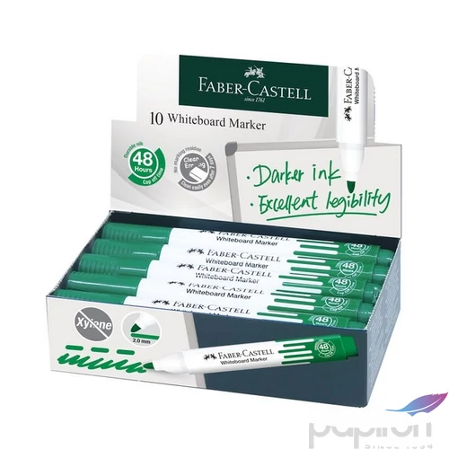 Faber-Castell táblafilc W20 kerek hegyű zöld 254063