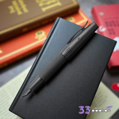 Faber-Castell töltőtoll E-motion galvanizált aluminium test 