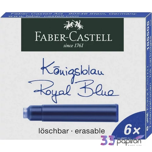 Faber-Castell Töltőtoll szett iskolai kék test szín + 6db királykék tintapatron bliszterben 149811