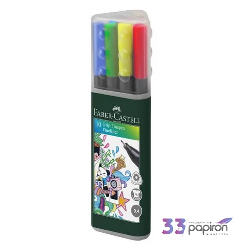 Faber-Castell tűfilc 10db-os 0,4mm, Grip 151611