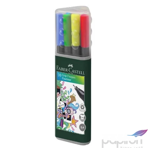 Faber-Castell tűfilc 10db-os 0,4mm, Grip