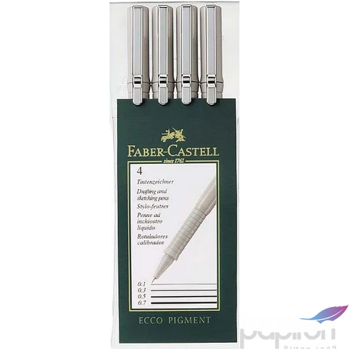 Faber-Castell tűfilckészlet Ecco-Pigment -0, 1;0,3;0,5;0,7mm - fe rostiron 166004
