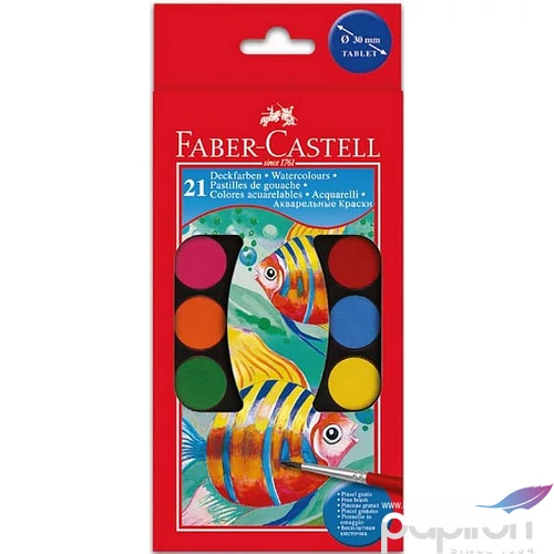 Faber-Castell vízfesték 21 db-os 30mm korong. vízbázisú festék prémium minőségű termék 125021-125027