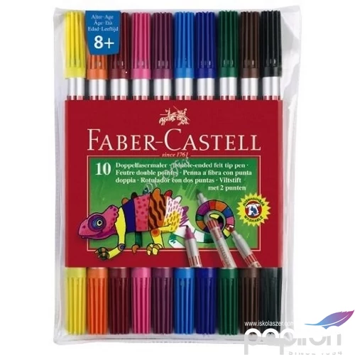 Faber-Castell filckészlet 10db duplavégű, kétvégű rostiron 151110