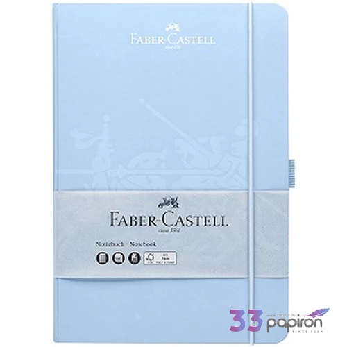 Faber Castell A/6 jegyzetfüzet égkék, 194 lapos kockás tolltartóval