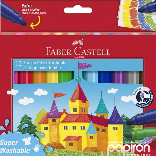 Faber Castell filctoll készlet 12db-os JUMBO kastélyos 2024